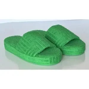 NIB $600 Bottega Veneta Intrecciato Resort Sponge Slipper Green 11 US 660245 NIB $600 Bottega Veneta Intrecciato Resort Sponge Slipper  main image 2